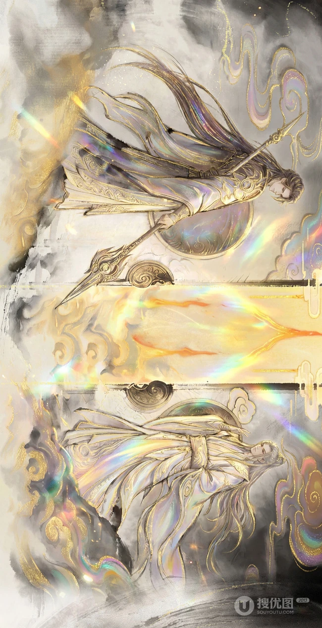 仙逆国风鎏金山水意象玄幻插画系列合集