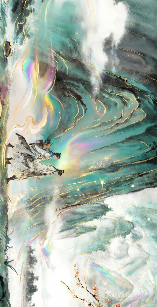 仙逆国风鎏金山水意象玄幻插画系列合集