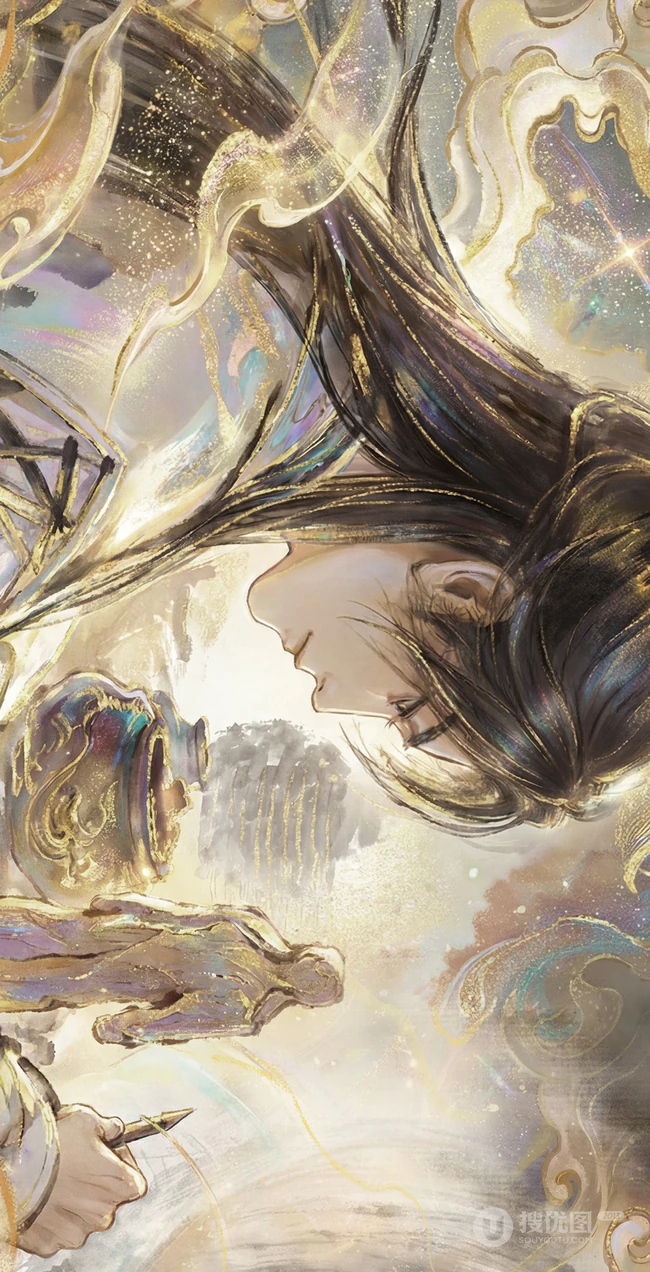仙逆国风鎏金山水意象玄幻插画系列合集