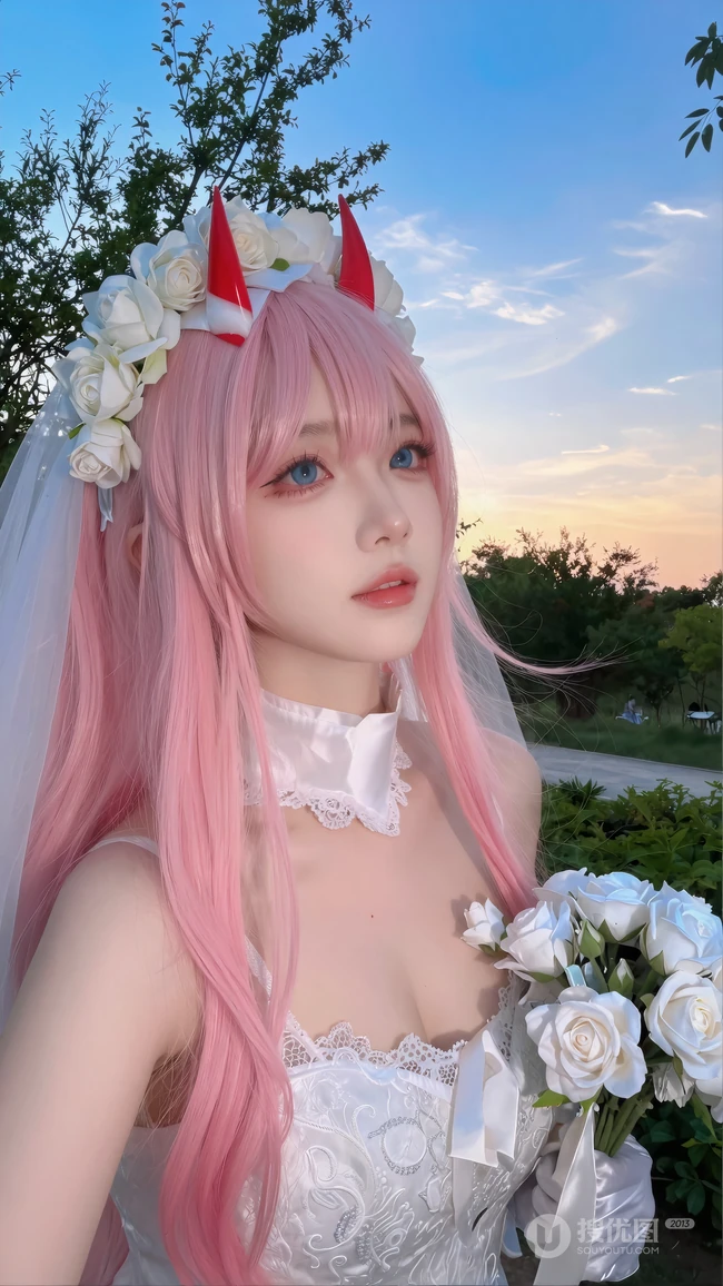 02婚纱造型cos 户外黄昏绝美写真