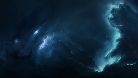 深邃幽蓝宇宙星空璀璨星云风景壁纸