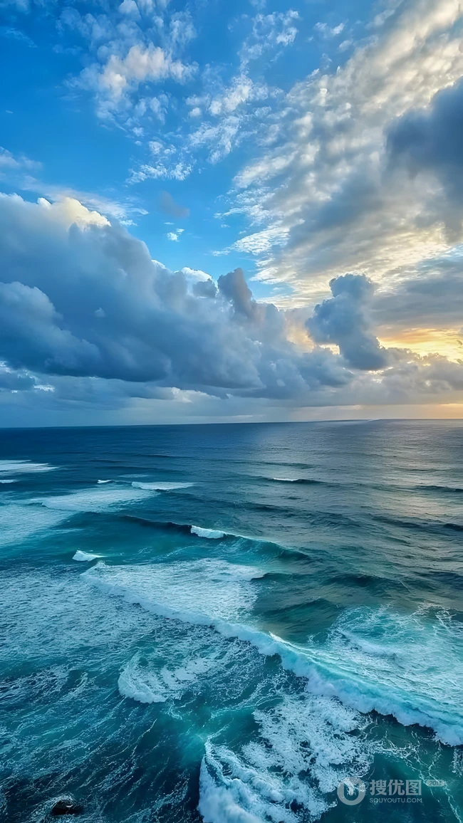 治愈海滨风景 澄澈蓝天碧海沙滩海景壁纸