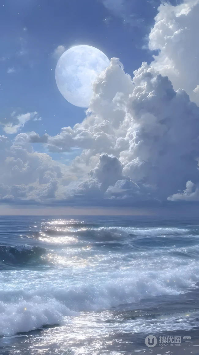 治愈海滨风景 澄澈蓝天碧海沙滩海景壁纸
