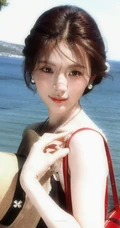 杨超越海边清新度假风系列写真