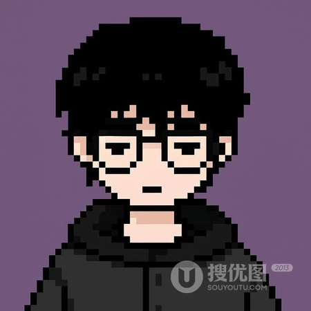 潮流戴眼镜男生像素风卡通头像合集