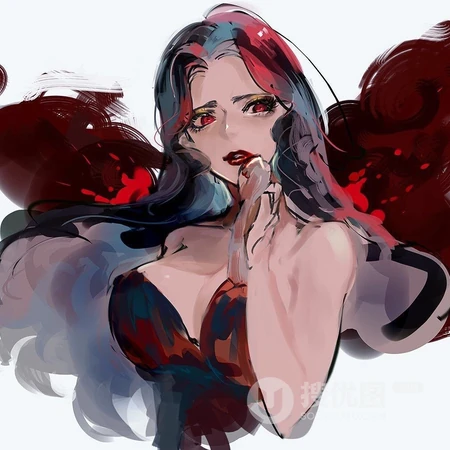 手绘欧美风酷飒女性动漫头像系列