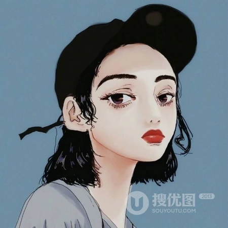 手绘欧美风酷飒女性动漫头像系列
