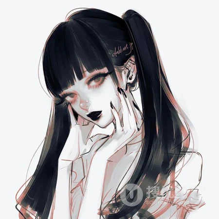 黑白手绘搞怪动漫角色系列头像合集