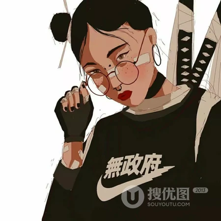 复古手绘风格动漫人物头像系列合集