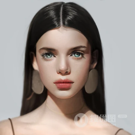 复古风质感女生人像特写组图
