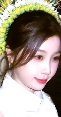 虞书欣簪花造型清新甜美系列写真图片