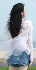 徐璐海边清新氛围感写真组图