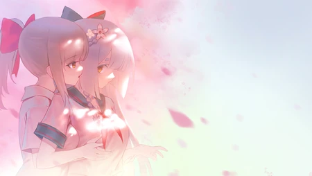 水手服动漫少女樱花氛围感插画