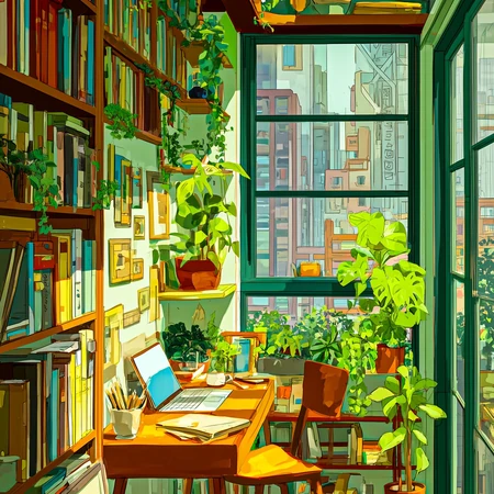 治愈系日系二次元场景插画合集 慵懒夏日生活景致