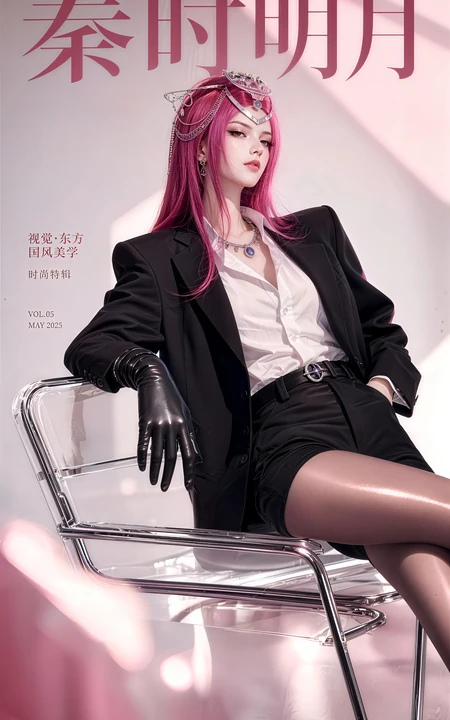 秦时明月女性角色现代西装系列同人插画