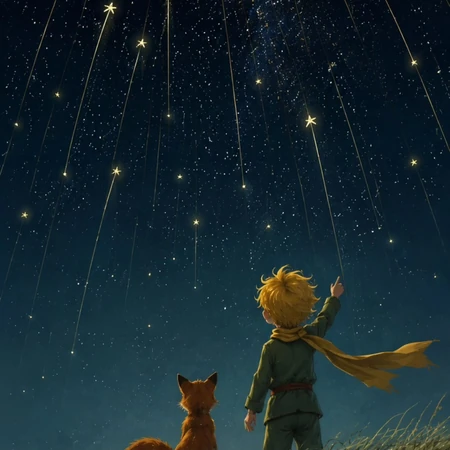 小王子星空主题治愈系插画合集