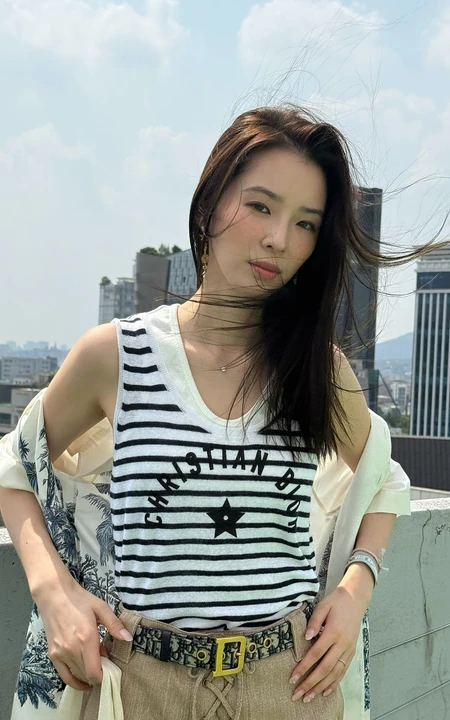 天台夏日休闲穿搭韩系人像写真组图