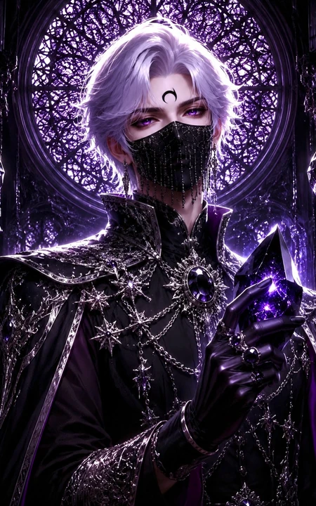 暗夜星月假面动漫情侣系列插画