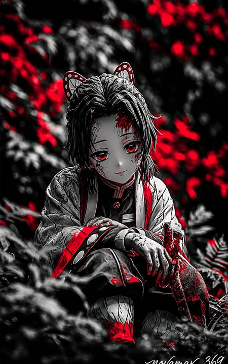 鬼灭之刃角色暗黑风同人插画系列