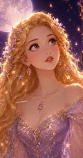 迪士尼公主华丽礼服系列动漫插画合集