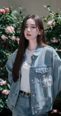 古力娜扎休闲牛仔套装户外随拍合集