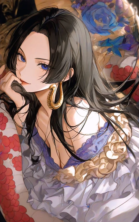 海贼王女帝波雅汉库克唯美同人插画